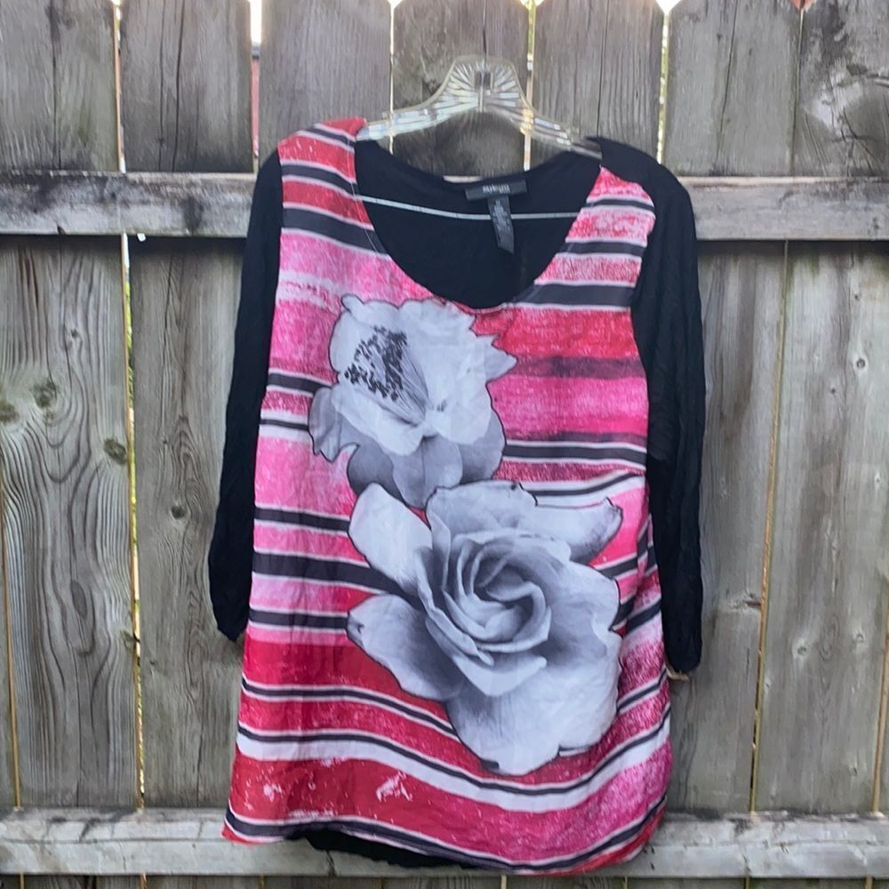 Style & Co floral top sz. 1X